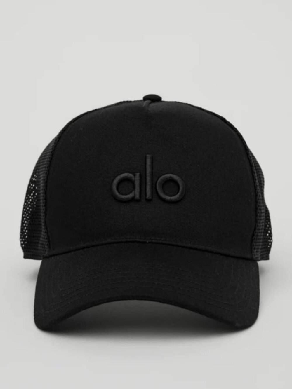Alo Yoga Black Trucker Hat Logo Snapback NWT